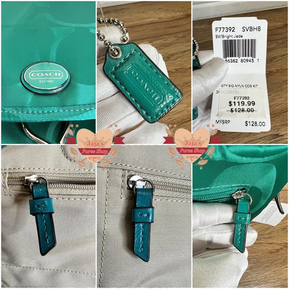 💚Coach Signature Fabric-Nylon Cosmetic Travel Bag💚 - Picture 7 of 16